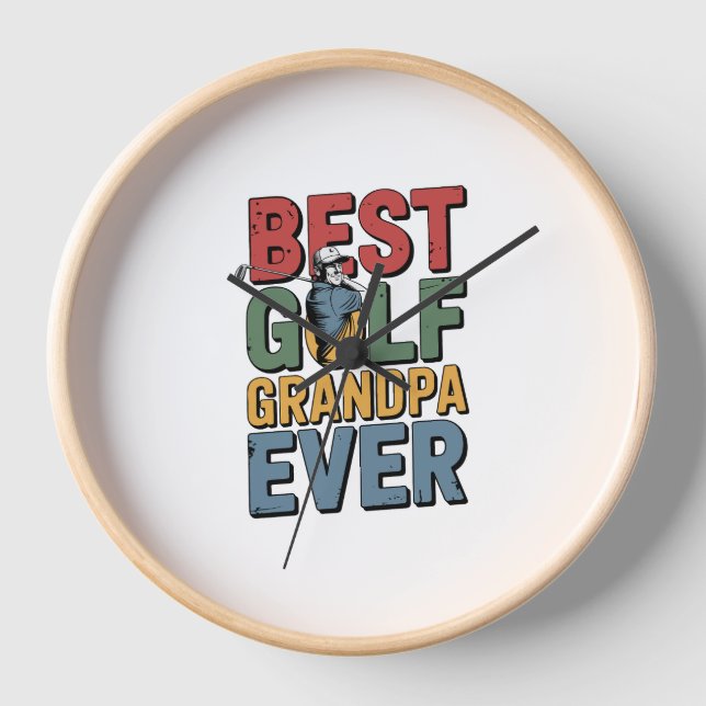 Horloge Meilleur Grand-Père De Golf (Recto)