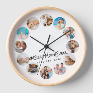 Horloge  Meilleure maman d'un temps moderne 12 photos Fami