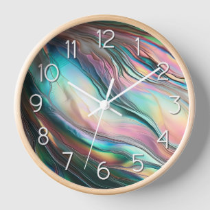 Horloge Mère de perle avec grand nombre