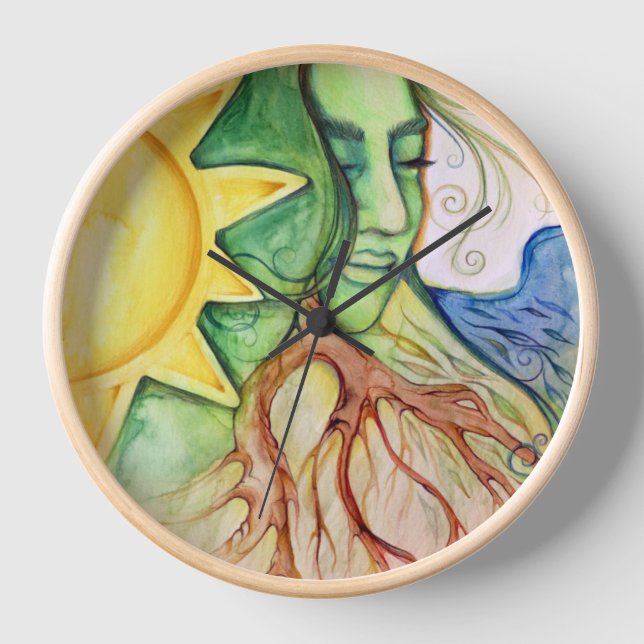Horloge Mère Terre Déesse Gaia (Recto)
