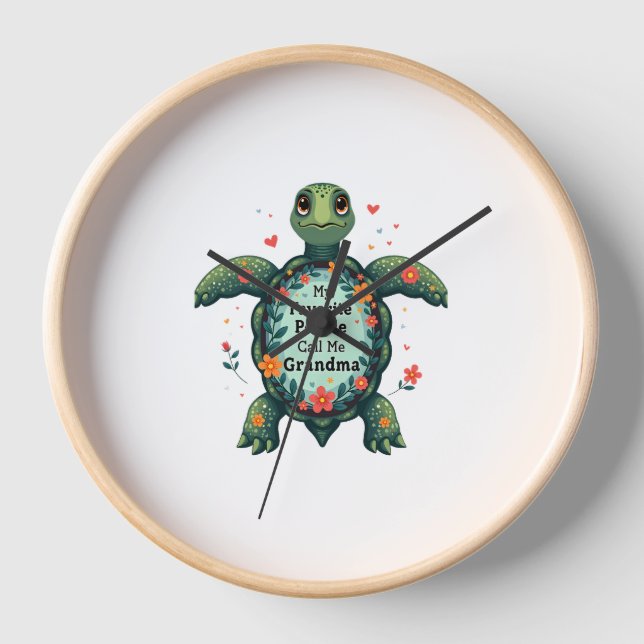 Horloge Mes Gens Préférés M'Appelent Grandma Turtle - Gran (Recto)