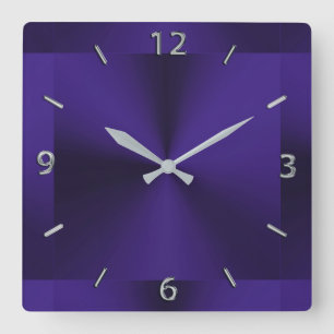 Horloge métallique moderne royale violette