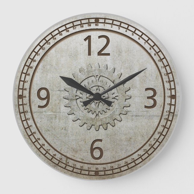 Horloge métallique Steampunk (Recto)