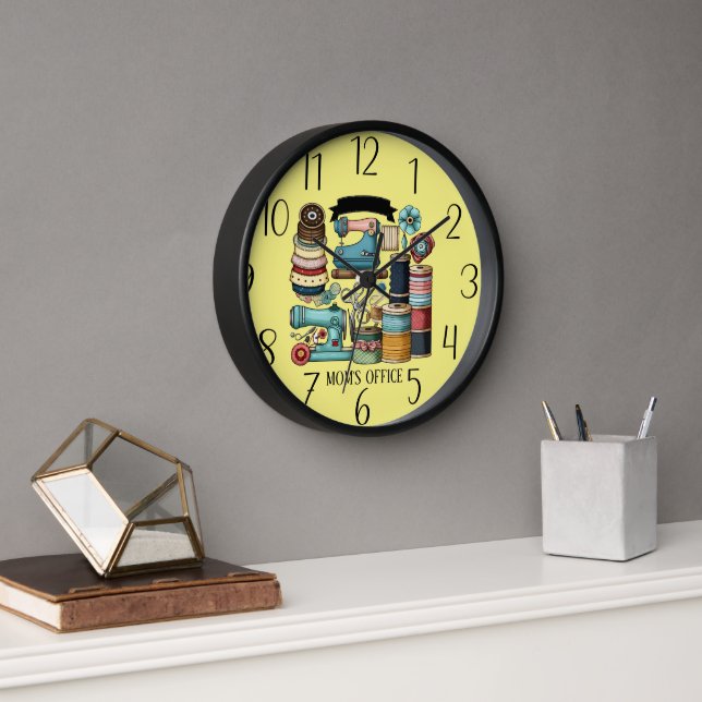 Horloge mignon ajouter du texte Salle de couture du bureau (Bureau)