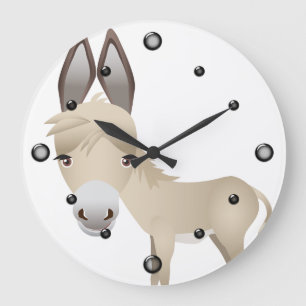 Horloge mignonne du mur d'âne