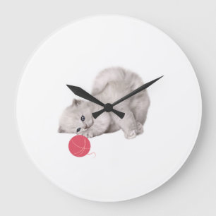 Horloge mignonne du mur de Kitten
