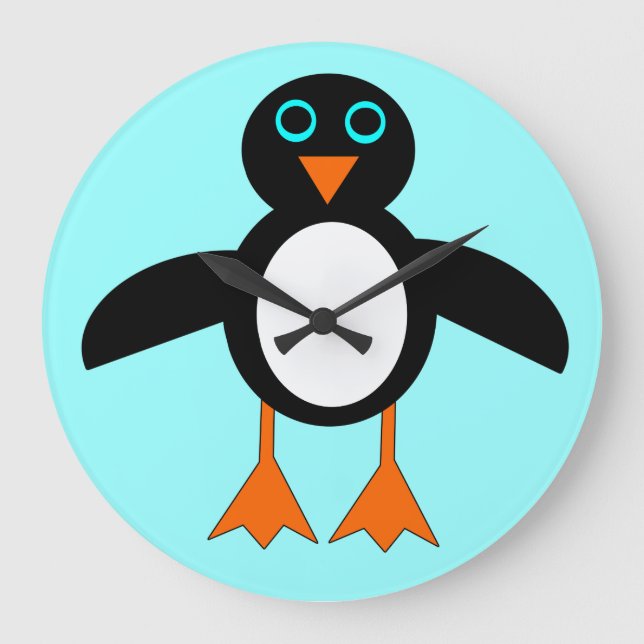 Horloge mignonne du mur de pingouin (Recto)