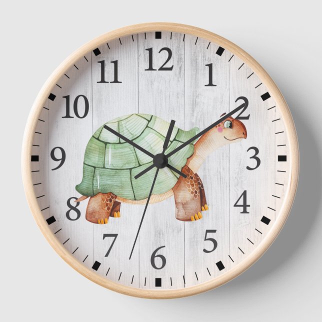 Horloge mignonne du mur de tortue (Recto)
