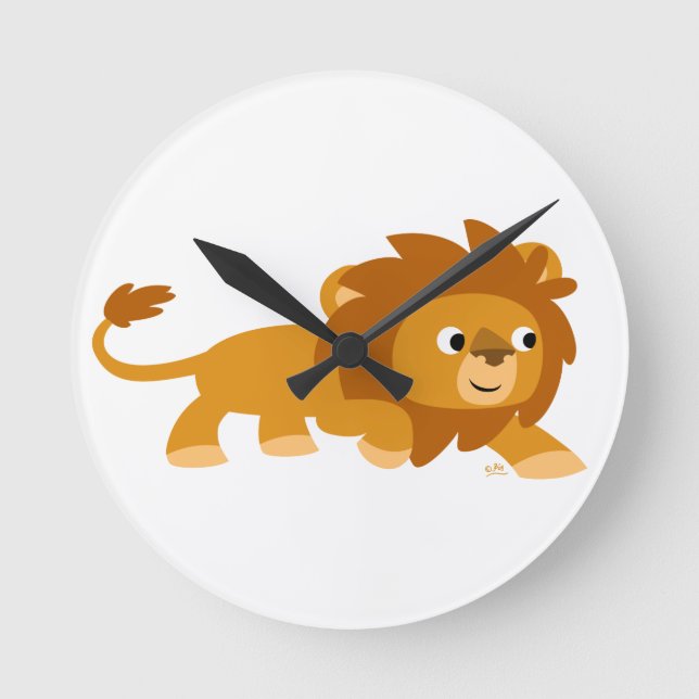 Horloge mignonne et intelligente du mur du lion (Recto)