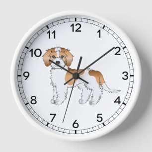 Horloge Mini Goldendoodle couleur abricot et blanc