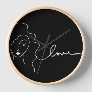 Horloge Minimalist Line Art Wall Clock