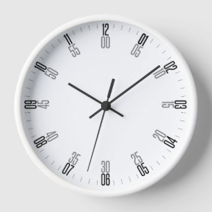 Horloge Minimaliste blanc avec numérotation unique - Moder