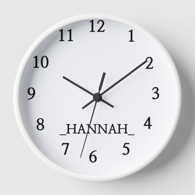 Horloge Minimaliste moderne (Recto)