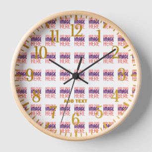 HORLOGE MODELE DE TEXTE D'IMAGE BLANCHE SIMPLE ÉDITABLE MO