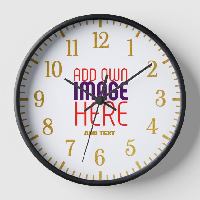 HORLOGE MODÈLE DE TEXTE D'IMAGE BLANCHE SIMPLE MODERNE (Recto)