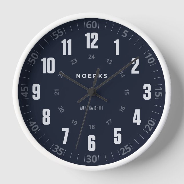 Horloge Modern Minimalist Wall Clock – Aurora Drift (Recto)