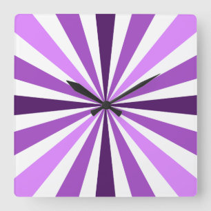 Horloge moderne à bande violette