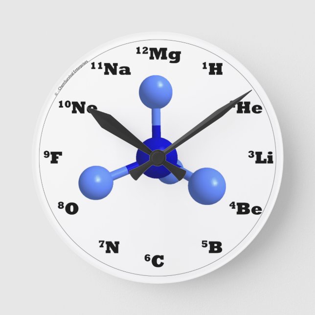 Horloge Moléculaire - Bleu (Recto)
