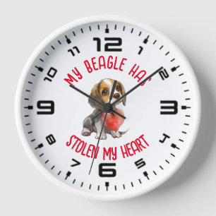 Horloge Mon Beagle A Volé Mon Coeur