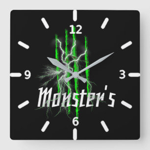 Horloge monstre square wall clock