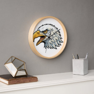 Horloge Montre murale à tête d'aigle