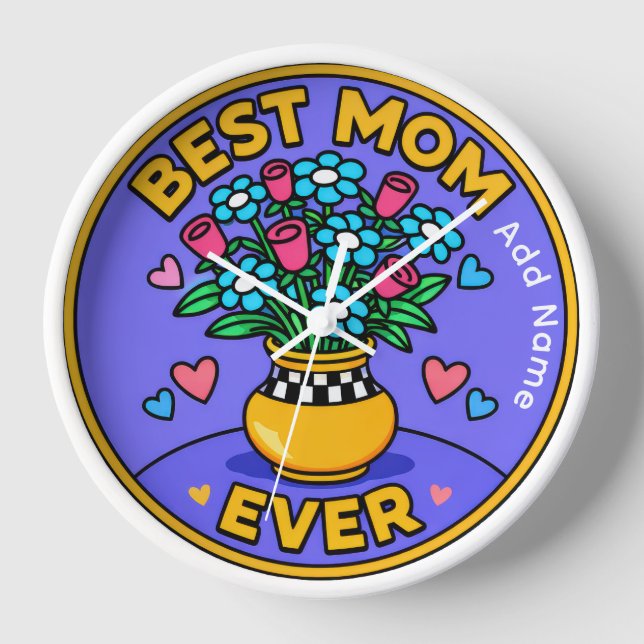 Horloge Mother's Day 10" Round Wall Clock (Recto)