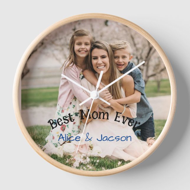 Horloge Mother's day best mum wall clock  (Recto)