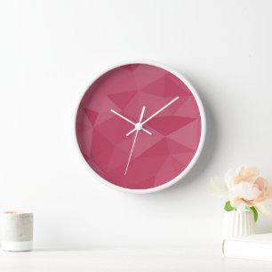Horloge Motif de maille géométrique rose clair