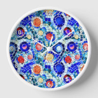 Motif de mosaïque multicolore inspiré par Gaudi