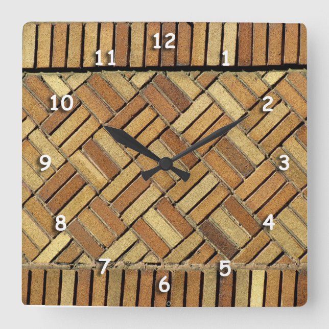 Horloge - Motif de mur en brique (Recto)