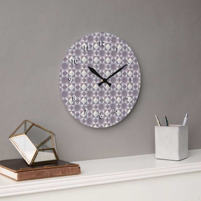 Horloge - Motif de surface composée violette (Bureau)