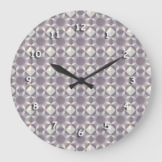 Horloge - Motif de surface composée violette (Recto)