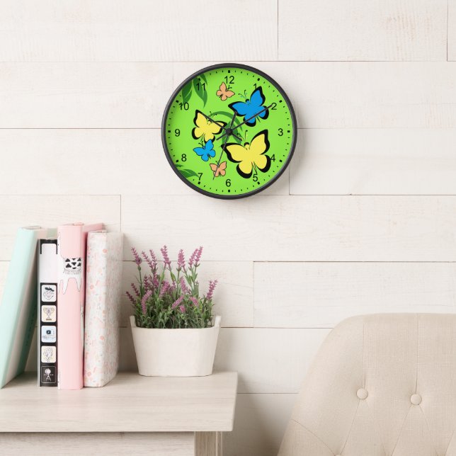 Horloge Motif papillon (Salle de lecture)