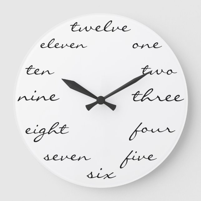 Horloge Mots du temps (Recto)