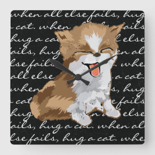 Horloge moyenne "Accrochez un chat"