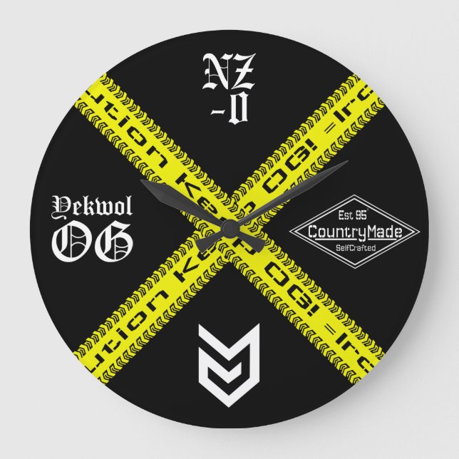 Horloge Mur Acrylique Attention (Recto)