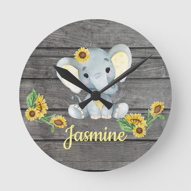 Horloge Mur Acrylique Rustique, Arrondi, Moyen (Recto)