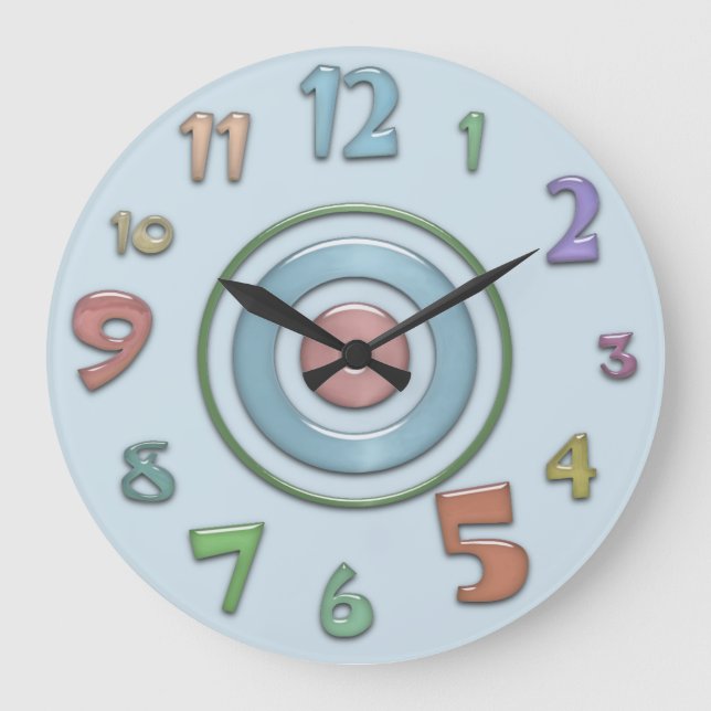 Horloge Mur Colorée Fou (Recto)