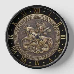 Horloge Mur de Saint Georges Tue le Dragon