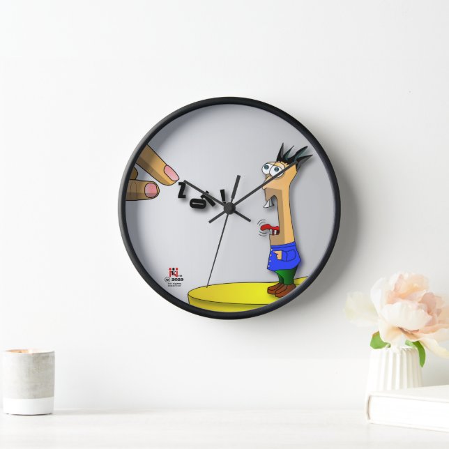 Horloge Mur De Zot Numéro 3 - Message (Maison)