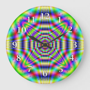Horloge Mur Décorative Psychédélique Néon