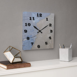 Horloge Mural Gris Bleu Et Mouette
