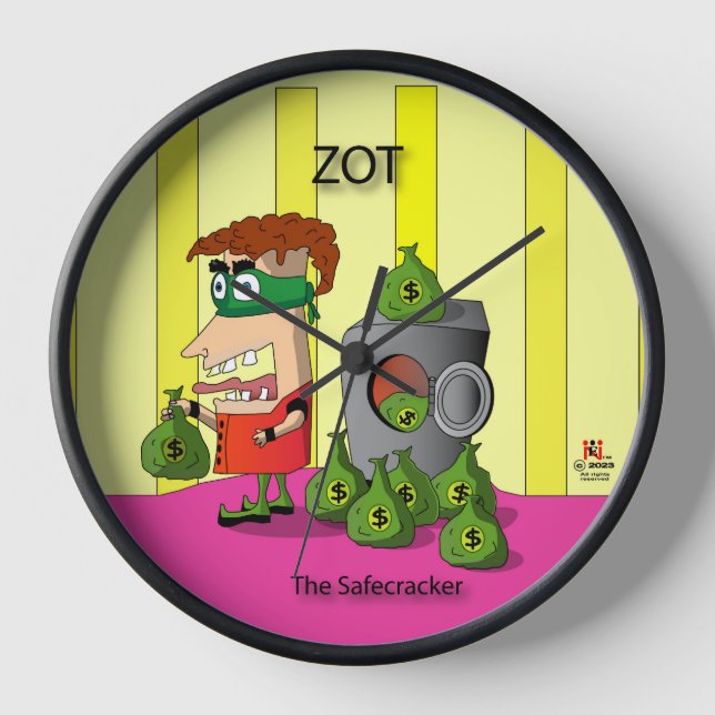 Horloge mural Zot Numéro 2 - Le Safecracker (Recto)