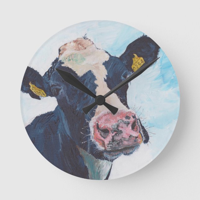 Horloge murale - 0254 Vache friésienne irlandaise (Recto)