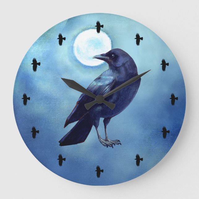 Horloge murale 13-Crows bleu acrylique (Recto)
