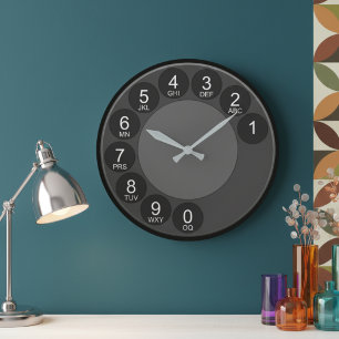 Horloge murale à cadran de téléphone rétro