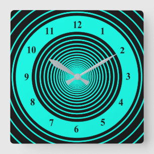 Horloge murale à cercles de couleurs personnalisée