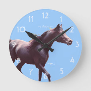 Horloge murale à cheval arabe