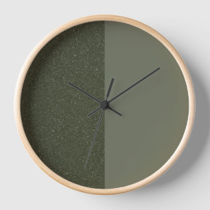 Horloge murale à deux tons vert mousse - personnal