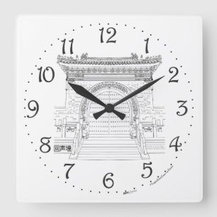 Horloge murale à porte murale Echo
